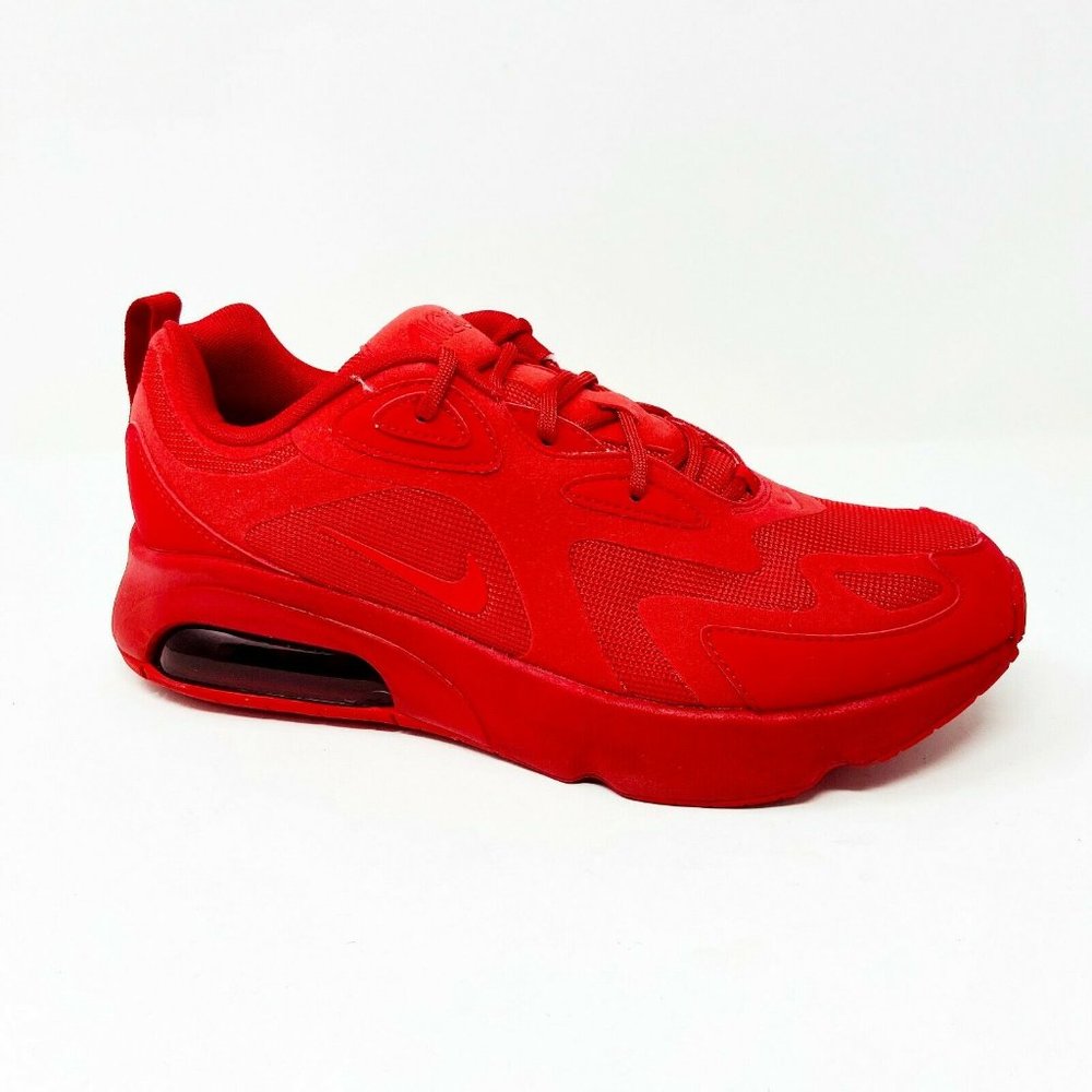 Nike Air Max 200 University Triple Red Mens Size 8 Running Sneakers CU4878 600 - Picture 2 of 5